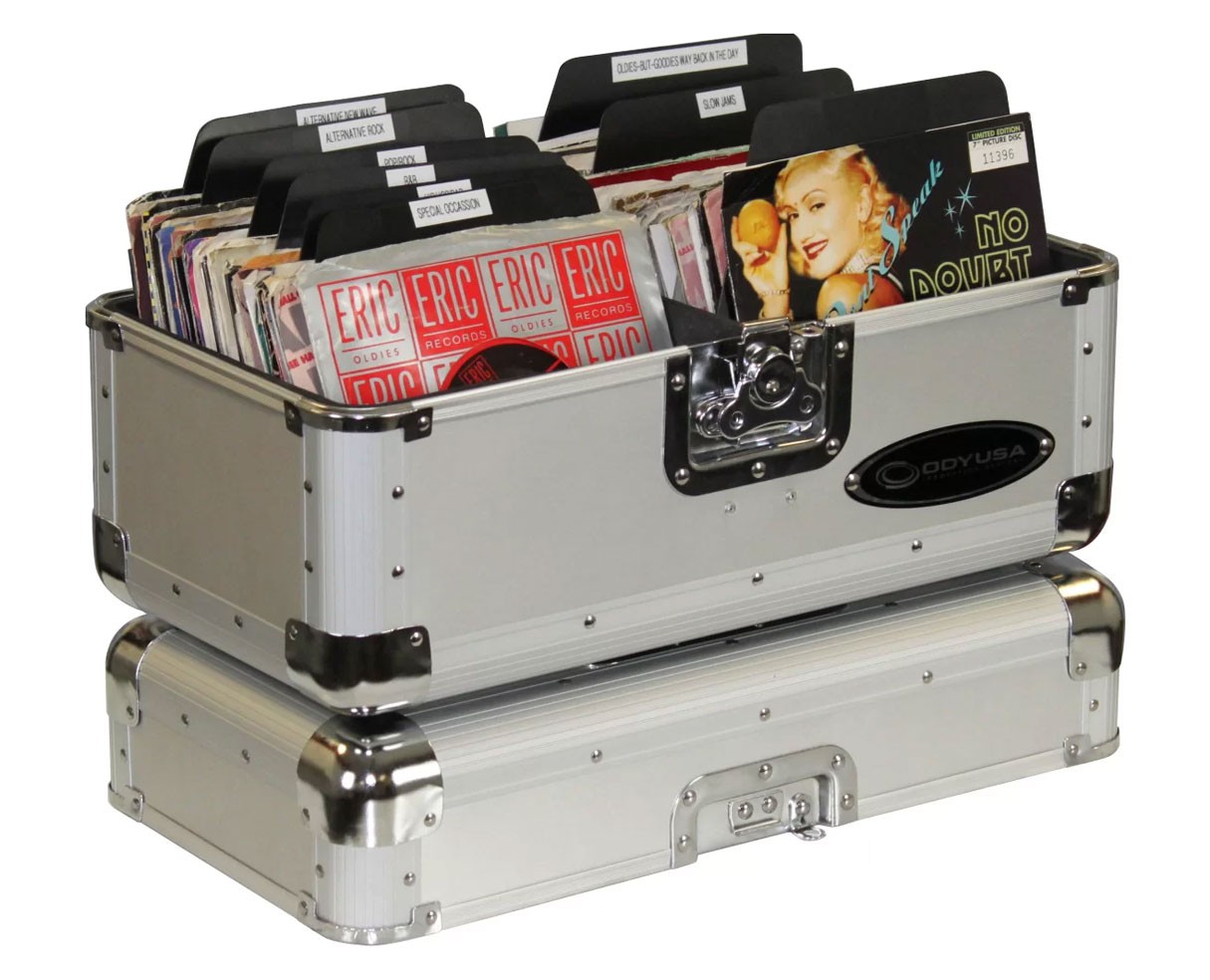 Odyssey K45120SIL KROM Series Record Case for 120 7" Vinyl Records (Silver)