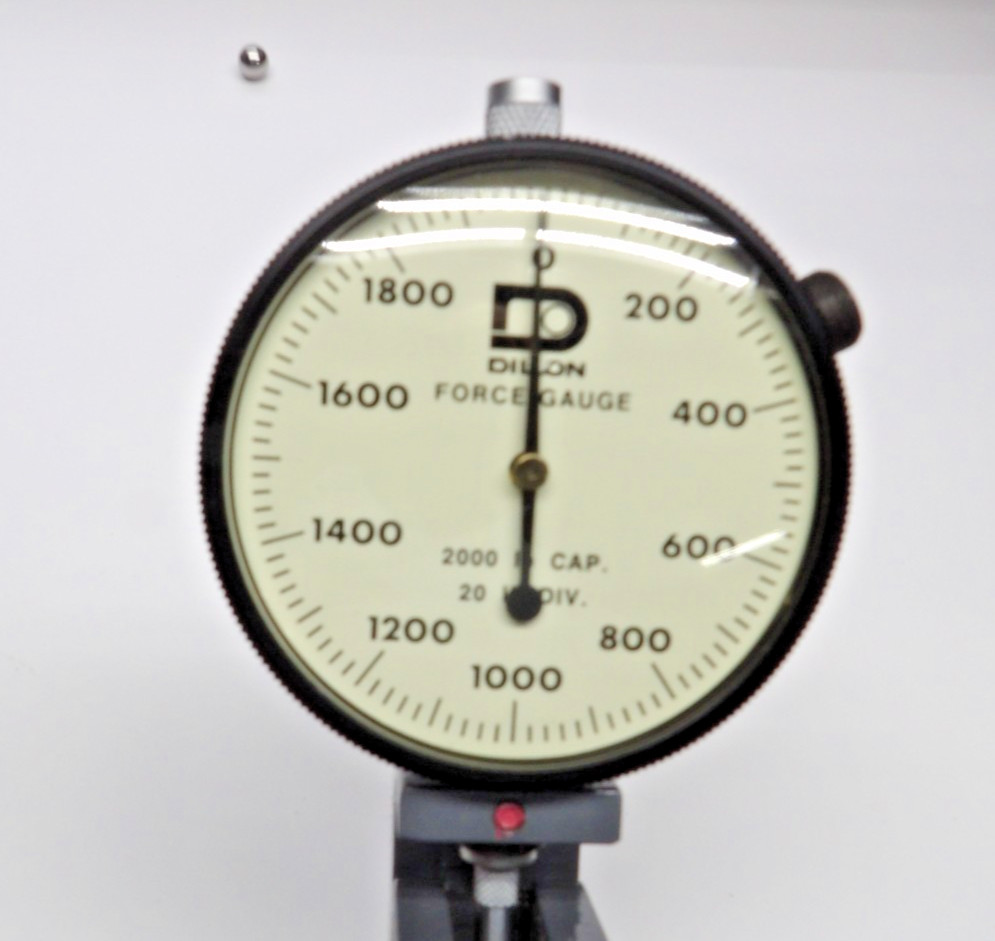 Unused Dillon Model "U" Force Gauge 2,000 lb CAP 20lb Divisions 08770-0019