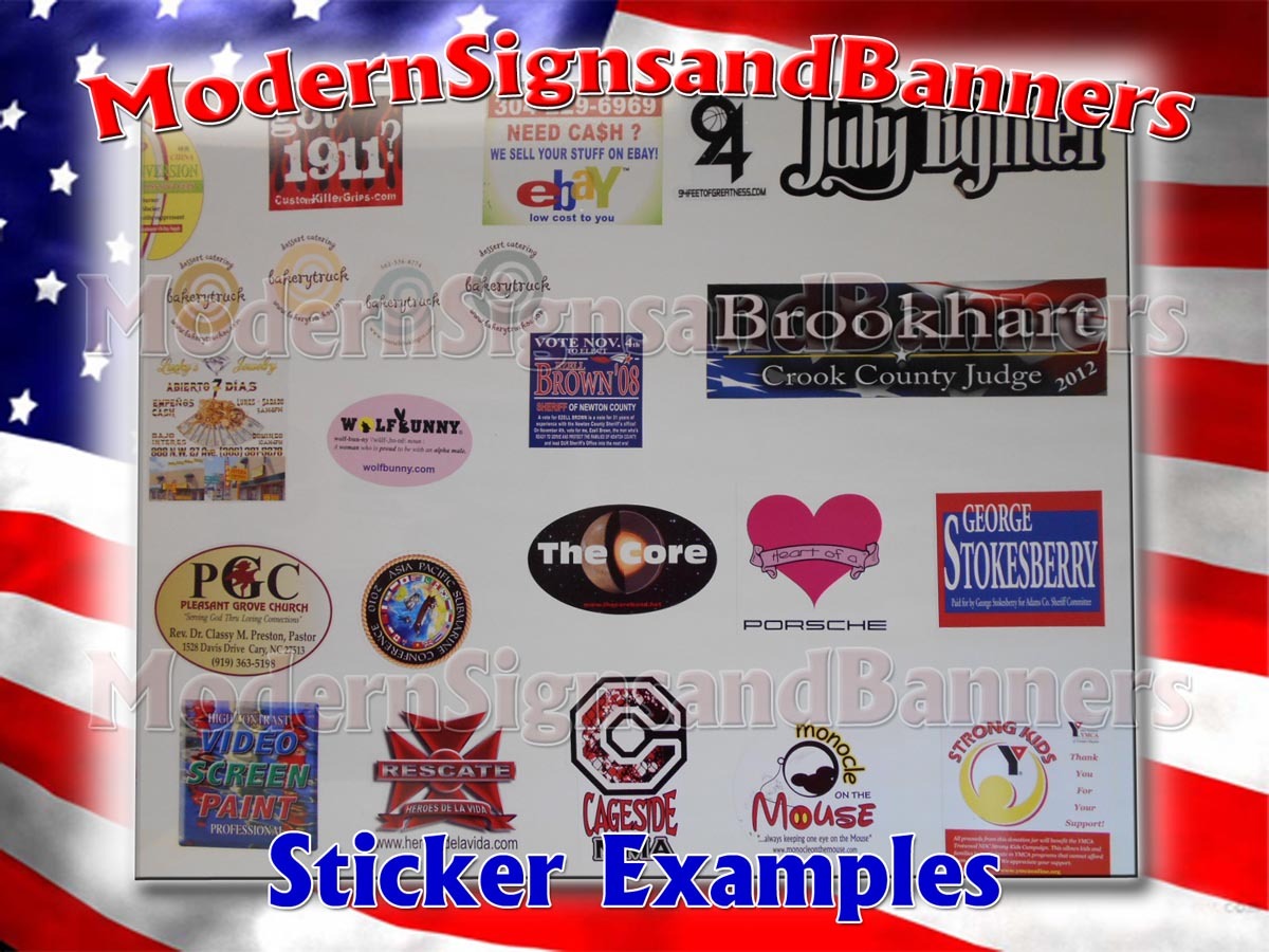 25 3x10 Custom Printed Full Color Outdoor Vinyl Car Bumper Sticker Logo Decal