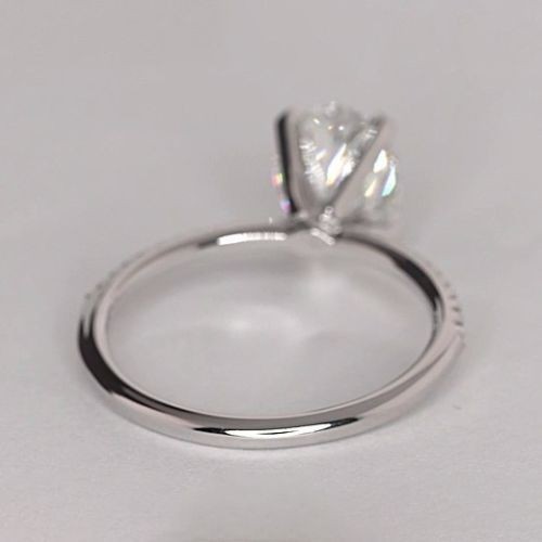 2.15 Ct Lab Grown Diamond Engagement Ring 14K White Gold Solitaire Size 7