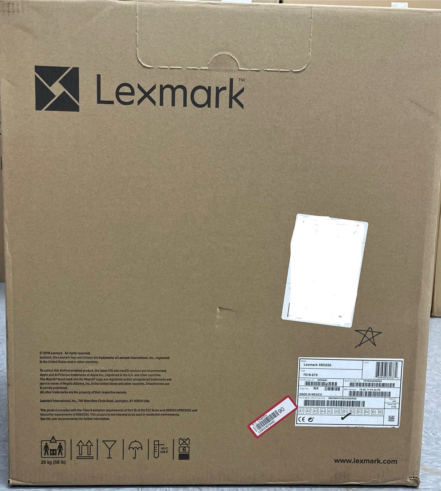 Lexmark XM3250 Mono Laser Multifunction Printer - 36S0940 NIB