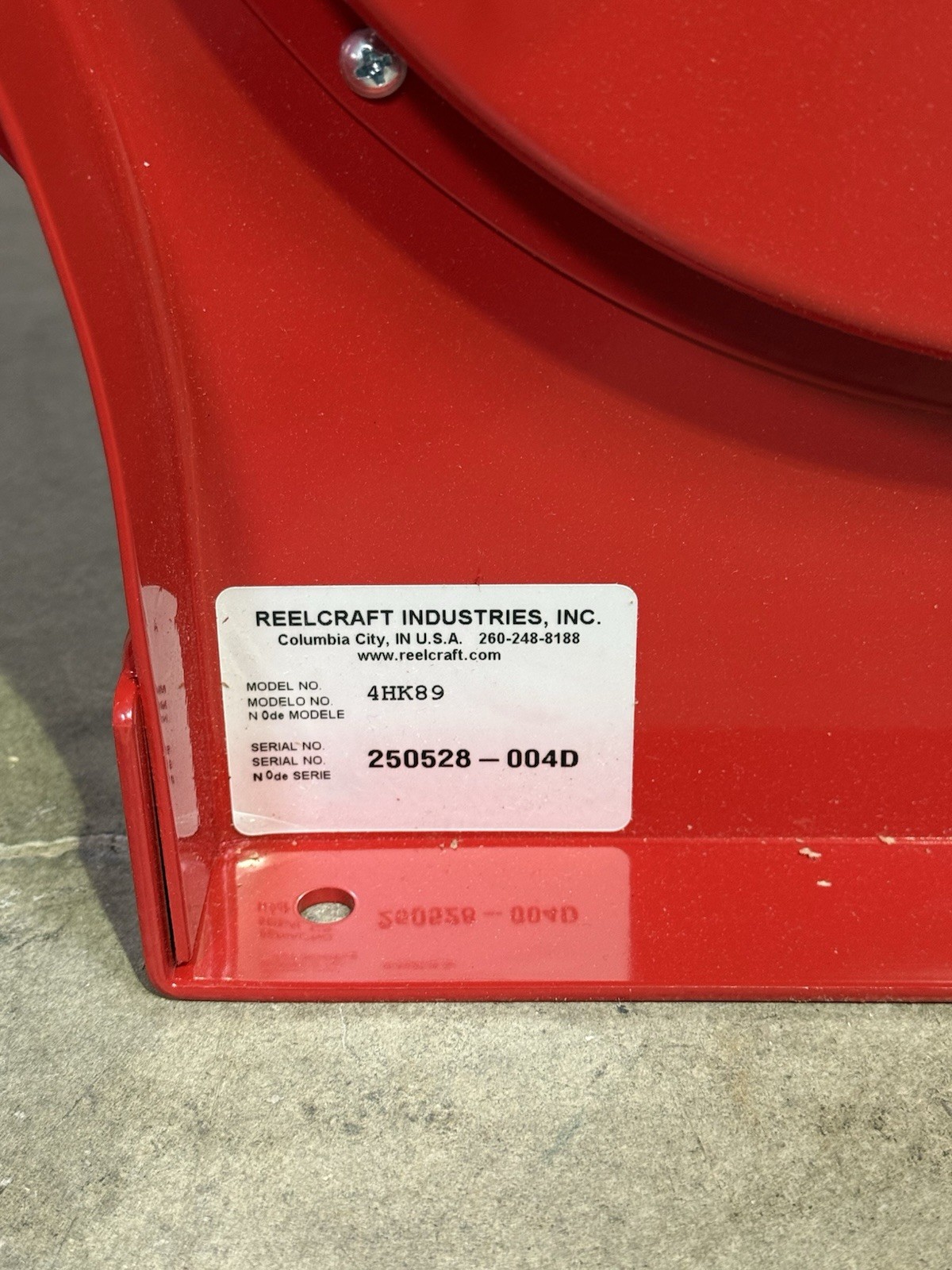 REELCRAFT 5650 OLP-SE Red Spring Return Hose Reel 50 ft 300 psi Max DENT