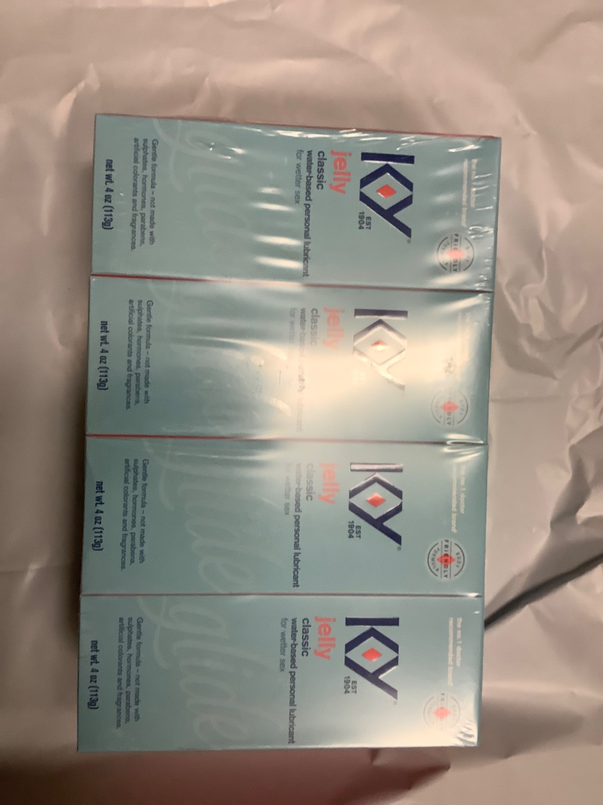 KY Jelly Classic Glide Water based personal Lubricant 4OZ (Pack of 6)