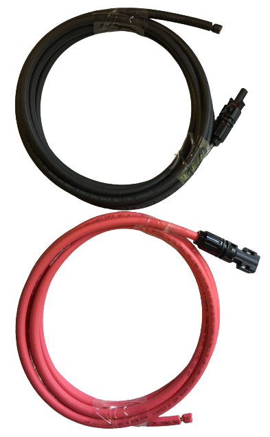 Pair Black+Red wires, Solar Panel wire 8 AWG with 2 Connectors,PT, UL listed