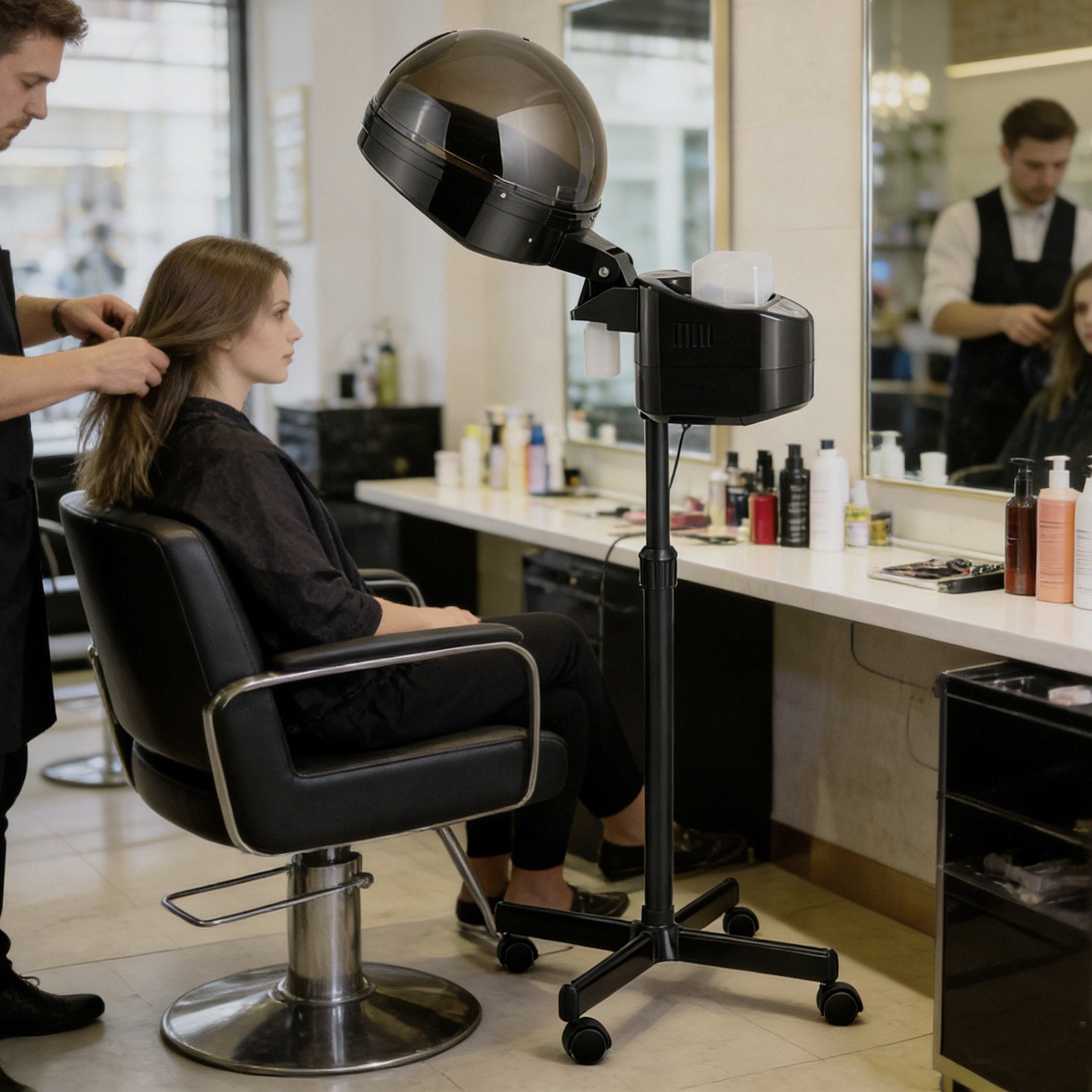 Pro Hair Steamer Deep Conditioner Hooded Hair Care Spa Therapy Beauty Salon Home