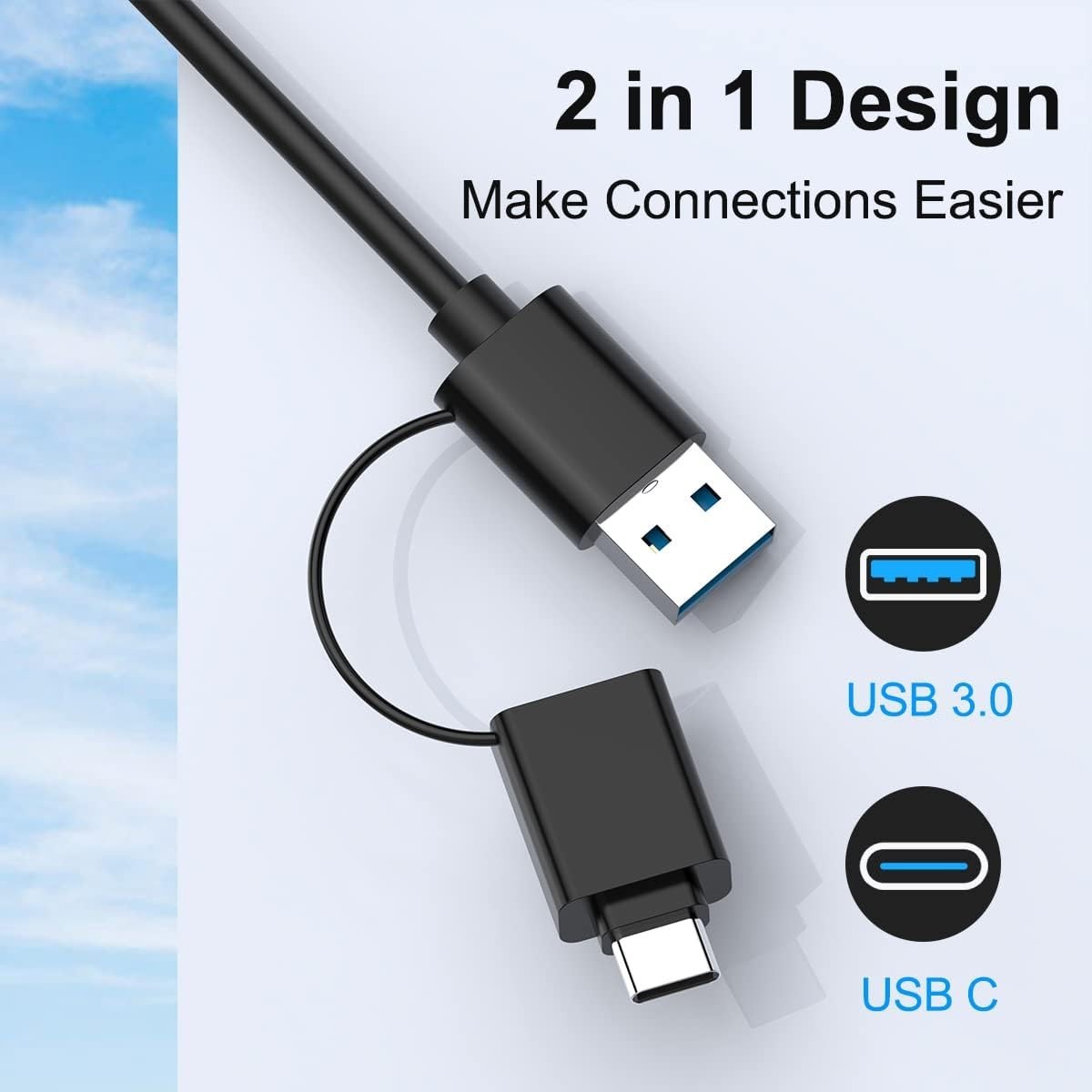 USB 3.0 USB C Memory Card Reader 7 in 1 High Speed Adapter for Micro SD TF CF XD