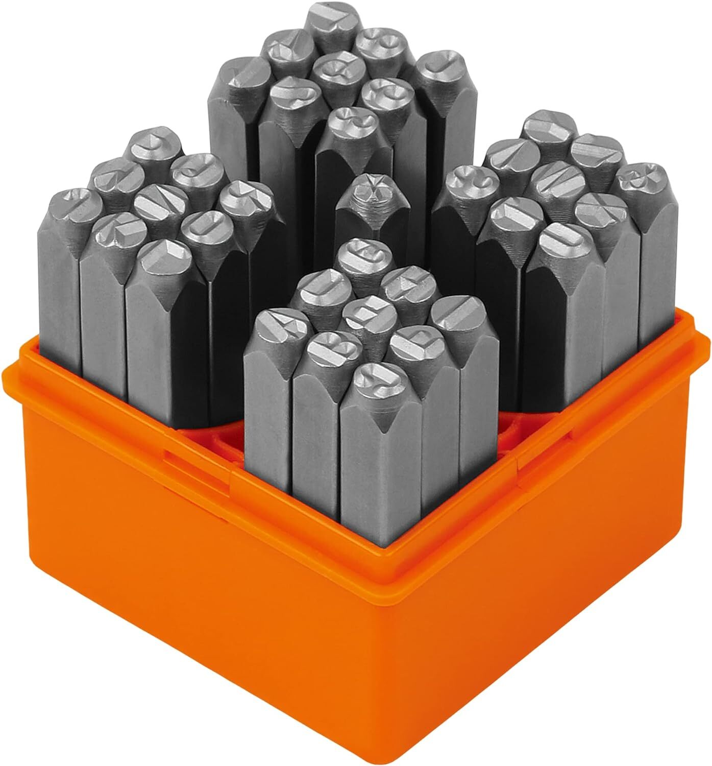 37PC Number & Letter Stamp Punch Set 1/4 6mm (A-Z&0-9+Star) Plastic Wood Leather