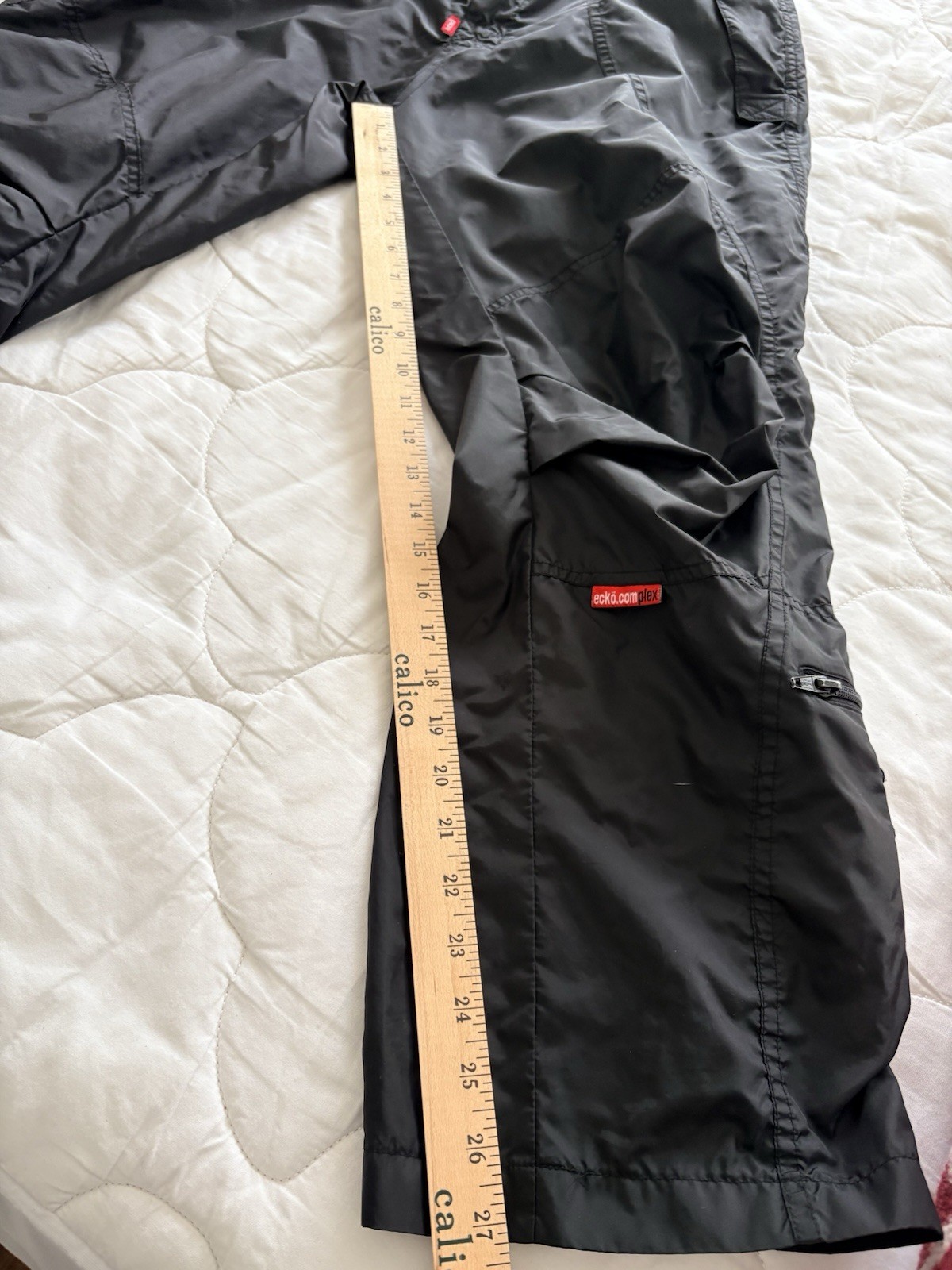 Vintage Ecko Marvel Wolverine SnowBoard Ski Pant Sz 30 Black Hologram Logo Korea