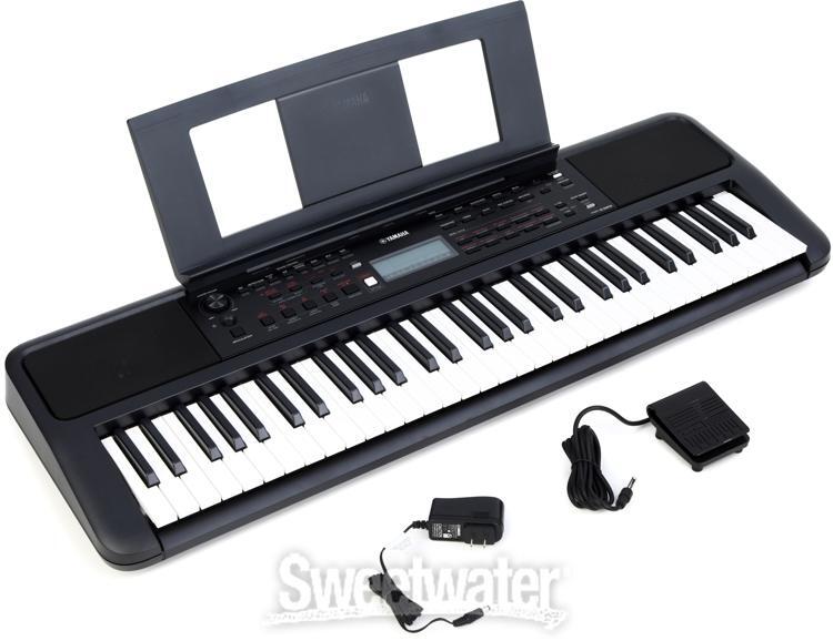 Yamaha PSRE383 61-key Mid-range Portable Keyboard with PA130 Power Adapter