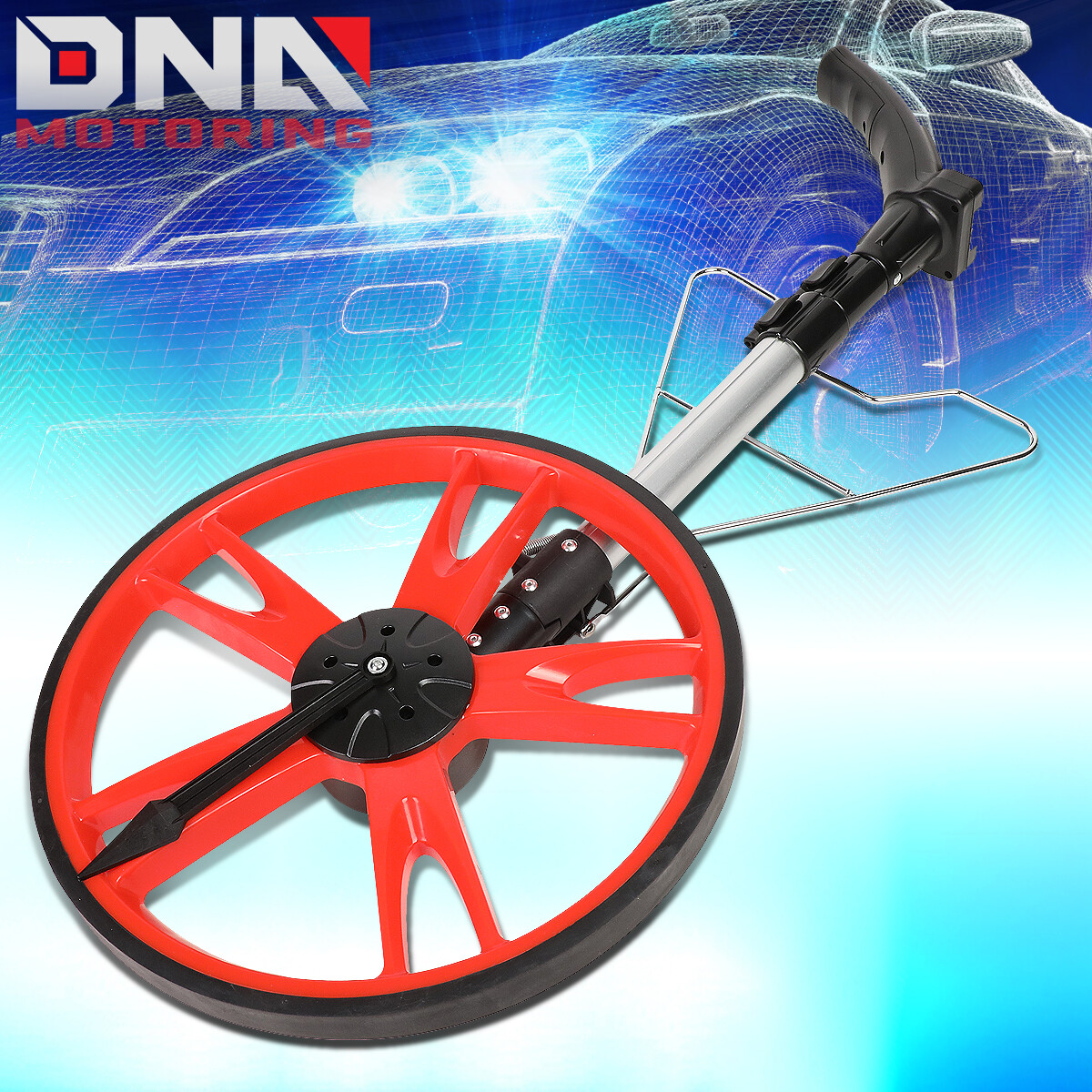 FOLDABLE TELESCOPING ENGINEERS MEASURER LED DIGITAL DISTANCE MEASURING WHEEL