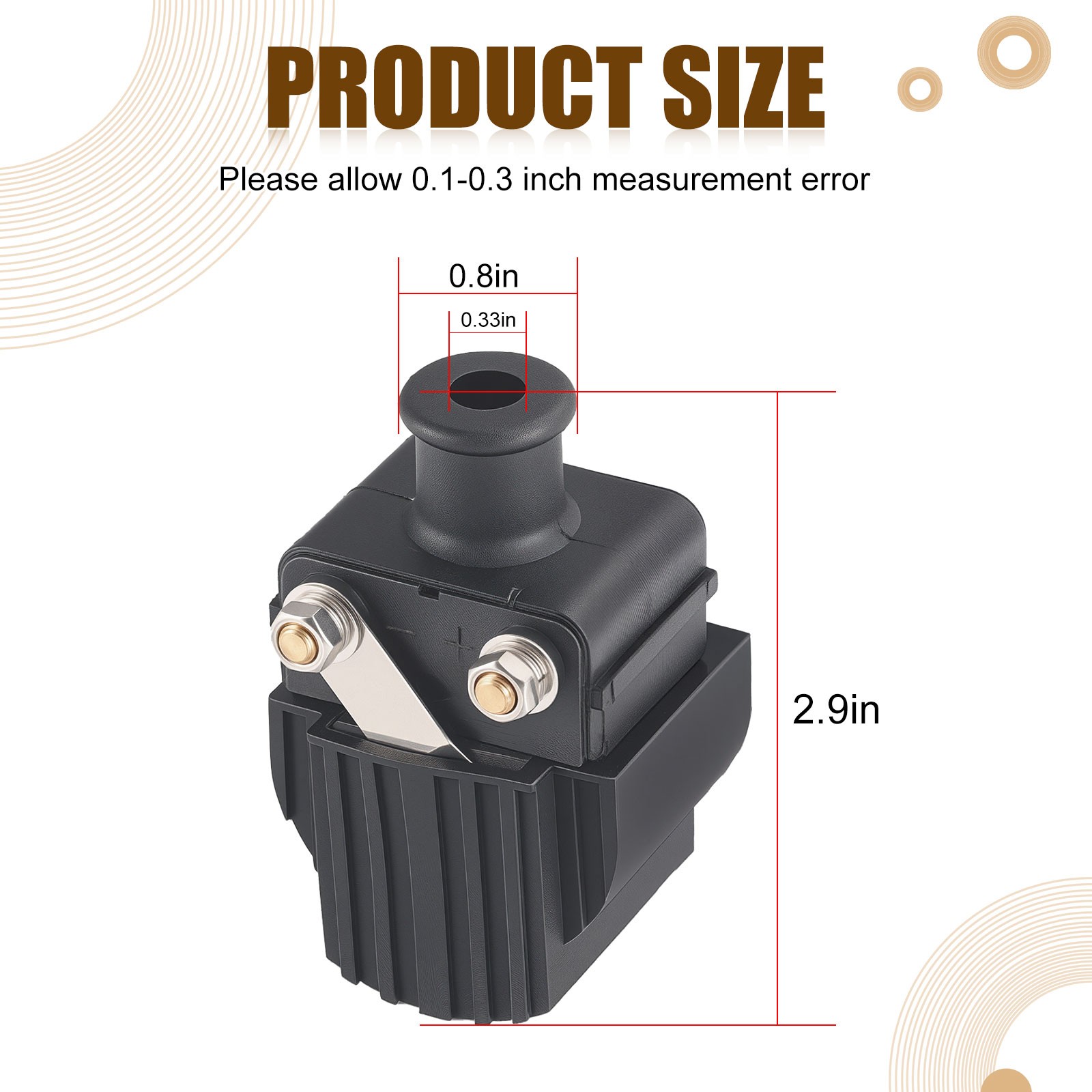 Ignition Coil 339-7370A13 339-832757A4 For Mercury Mariner 25HP Outboard Boat