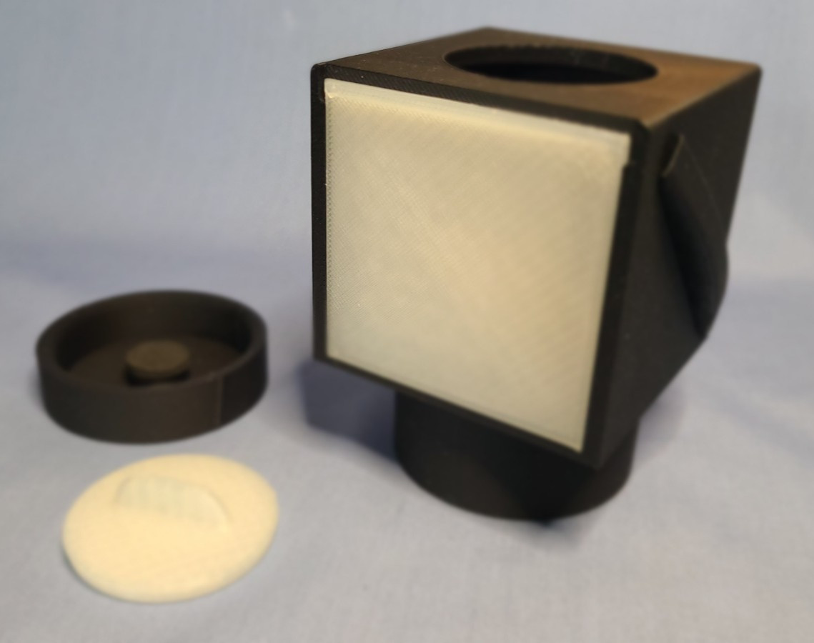 Axial Lighting Cube with diffuser for coin photography with Pro Photo Glass