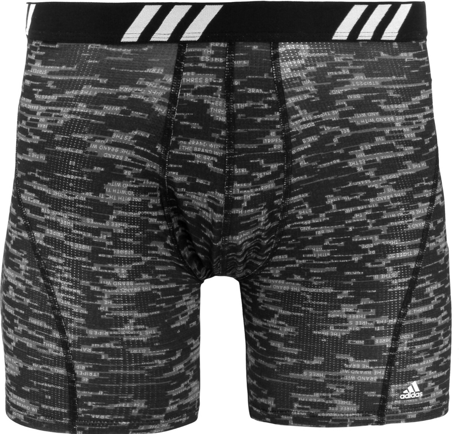 Adidas Men's Boxer Briefs 2 Pack L 36-38 Black Grey Stretch Performance MSRP$26