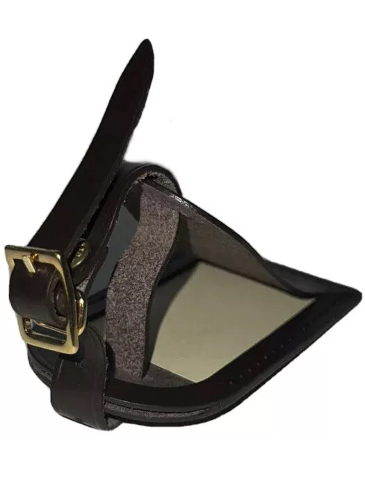 Louis Vuitton Name Tag Damier Ebene Dark Brown Goldtone Large AUTHENTIC