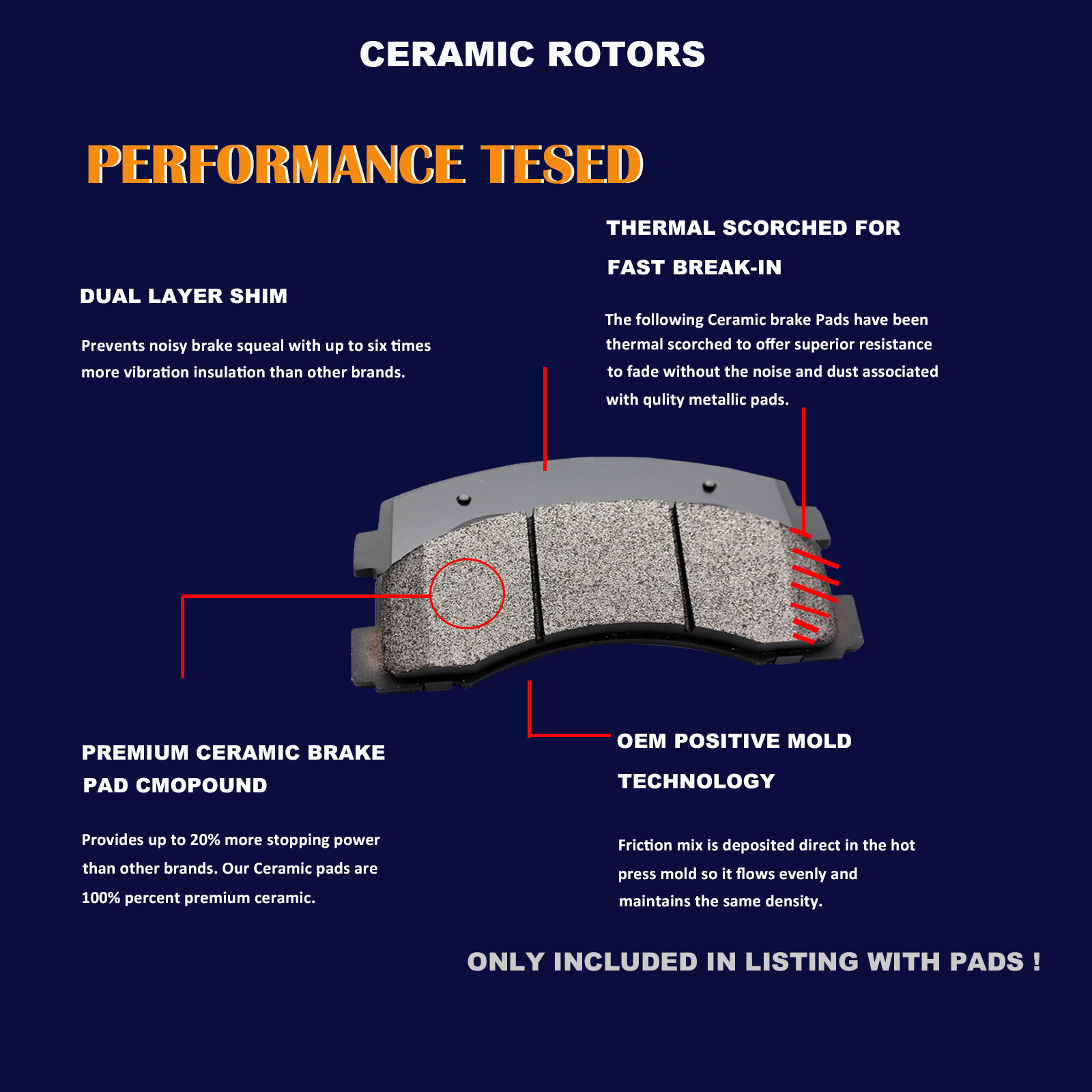 Front Rear Slotted Brake Rotors Pads for 2009-2020 Dodge Challenger Charger RWD