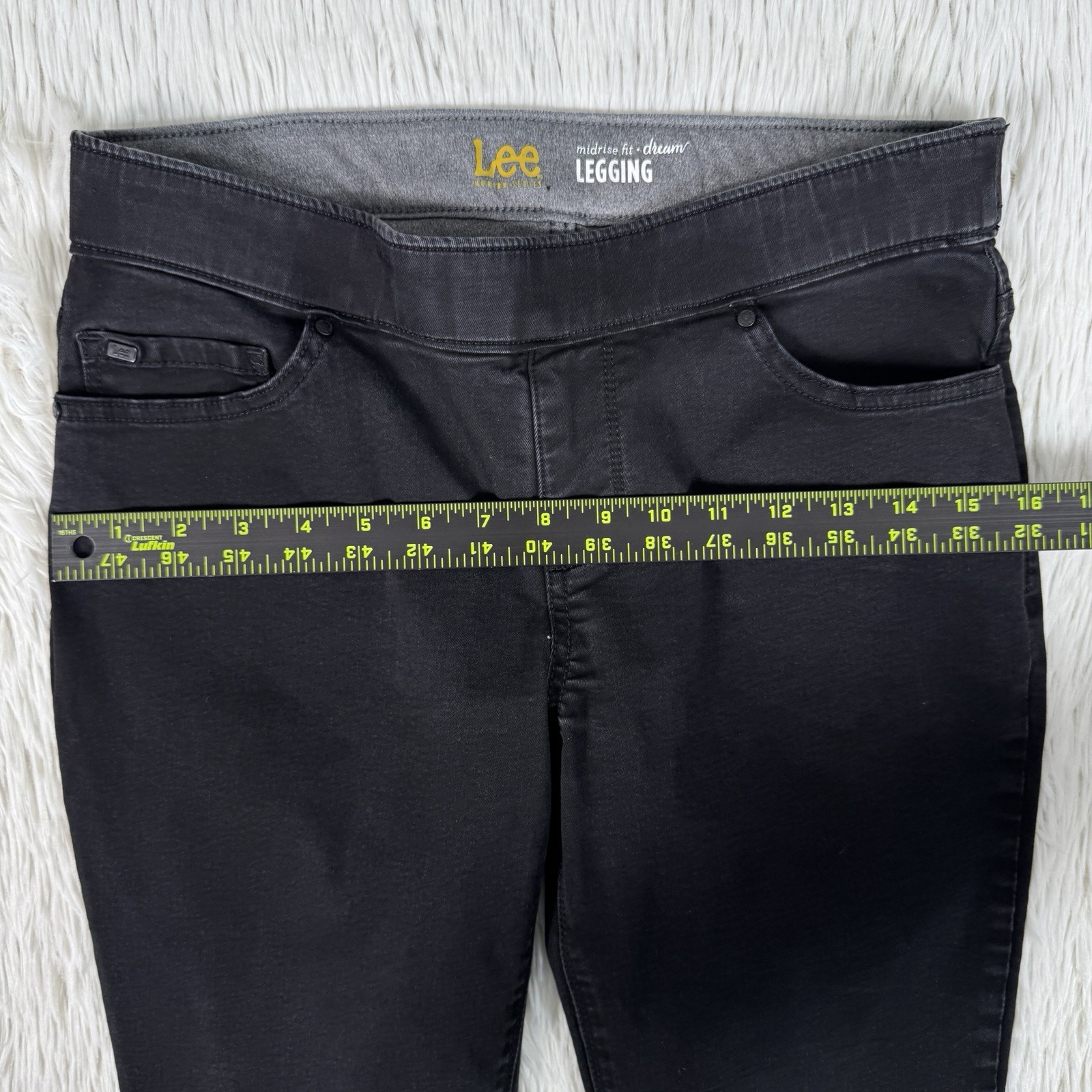 Lee Modern Series Black Mid-Rise Dream Legging Denim Jeans Women's Size 8M