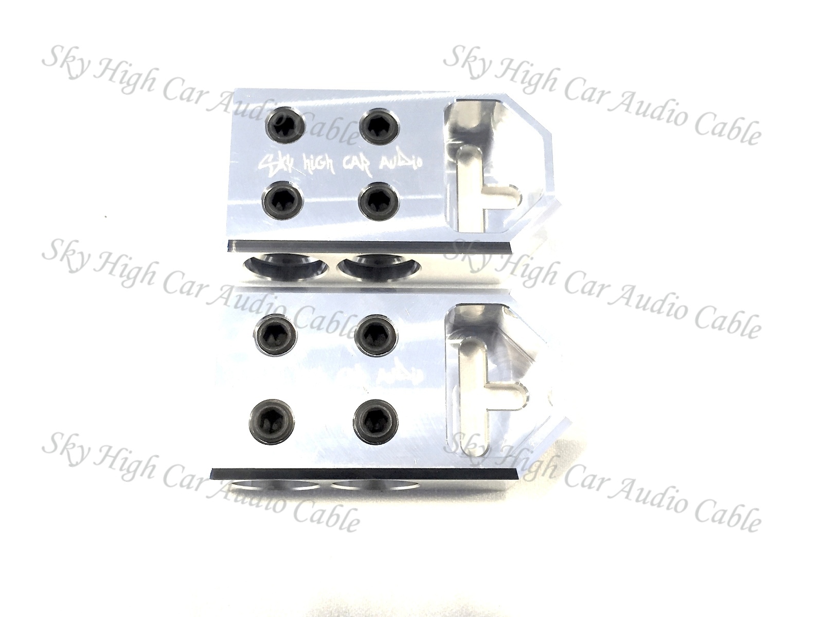 Pair of Sky High Car Audio (4) 1/0 or 2/0 Gauge BATTERY TERMINALS BOLT USE ONLY