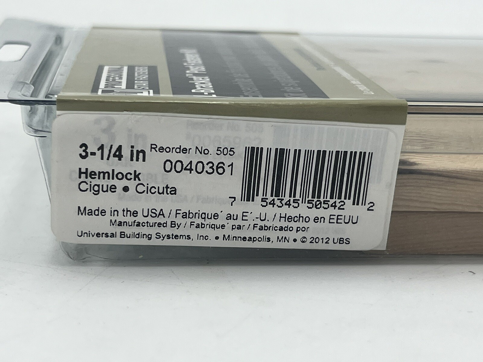 Newel Kit Post Mounting Fastener Kit 3-1/4" Hemlock UBS Zinc Plated Unfinished