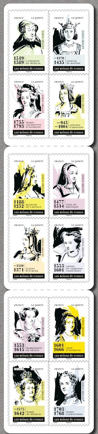 france 2026 french QUEENS Catherine Médicis Marie Antoinette Austria 12v BKLT