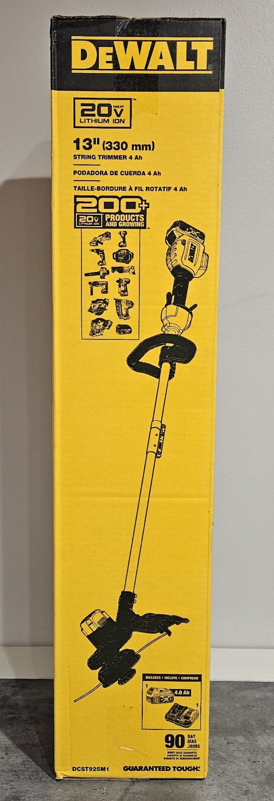 New DeWALT DCST925M1 20V MAX Lithium-Ion 13" Cordless String Trimmer Kit (4 Ah)