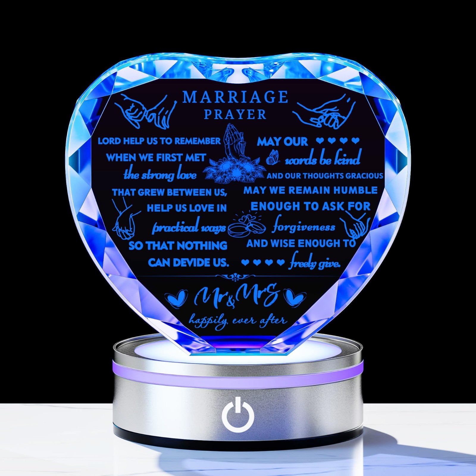 Unique Wedding Gifts for Couples 2025 - Crystal Keepsake for Anniversary & Engag