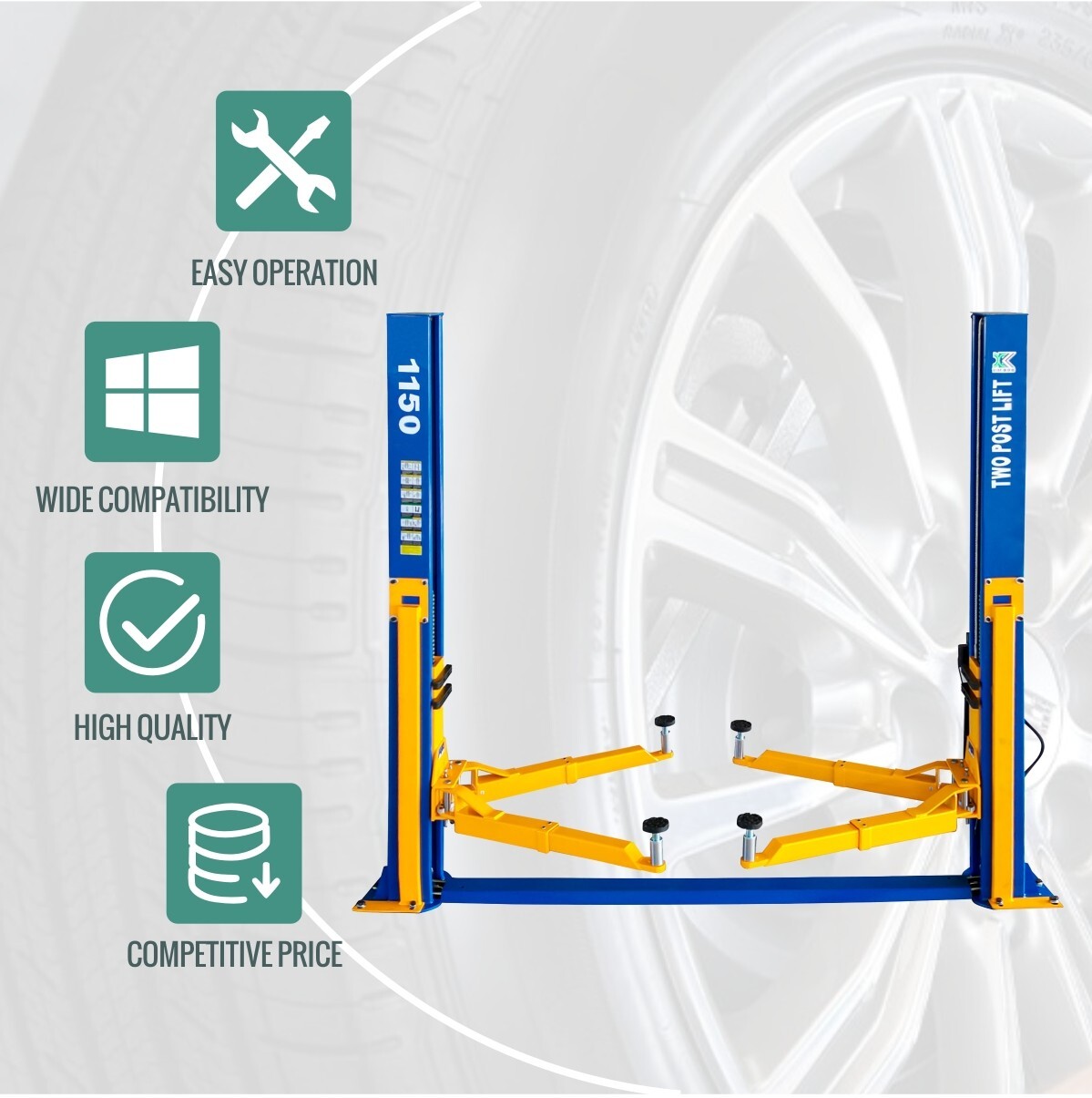 XK 11,500lbs Car Lift 1150 2 Post Lift Auto Truck Hoist 220V Free Shipping