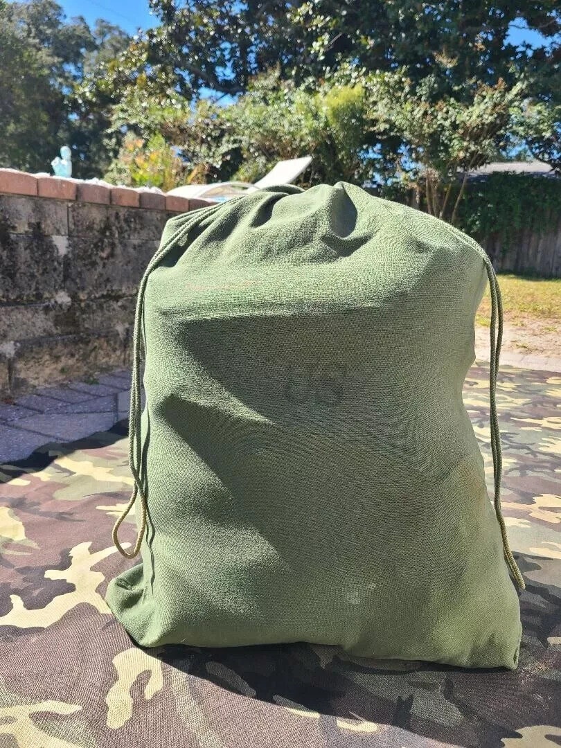 Barracks Cotton Canvas Laundry Bag USGI US Military - Previously Issued G / VGC