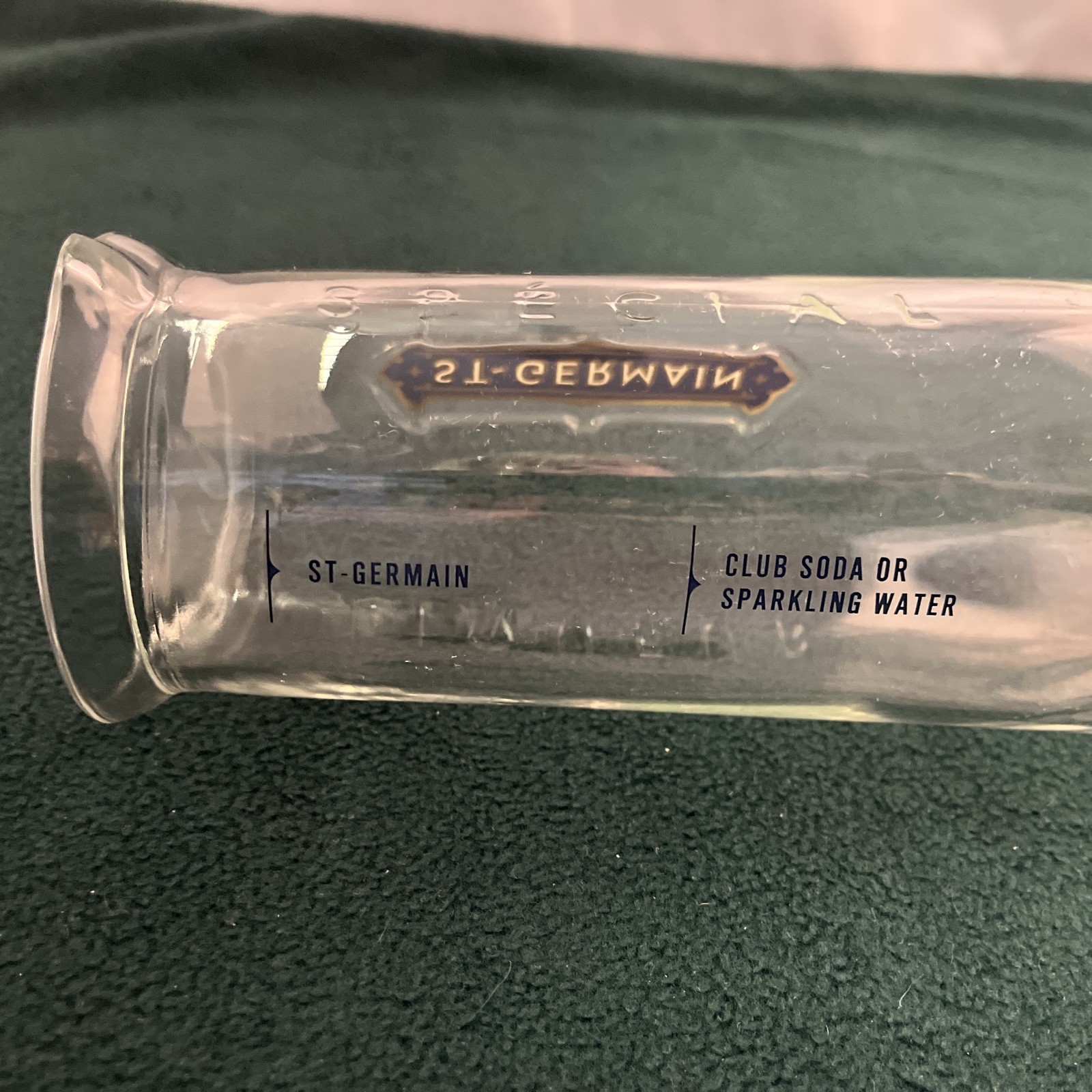 VTG St. Germain Special Liqueur 1L Cocktail Carafe with Recipe Markings, NO ROD