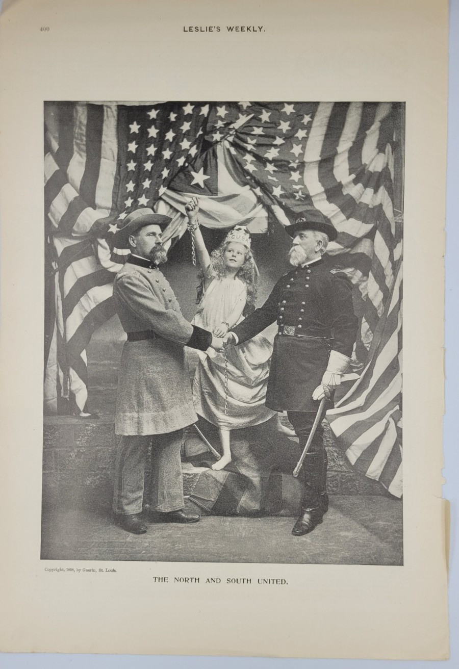 The North and South United 1898 vintage print Spanish American War