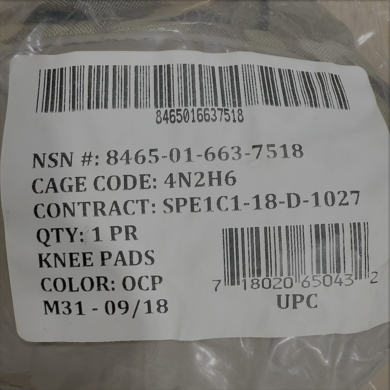 Military OCP Elbow & Knee Pad Set Multicam McGuire Nicholas Tactical Protection