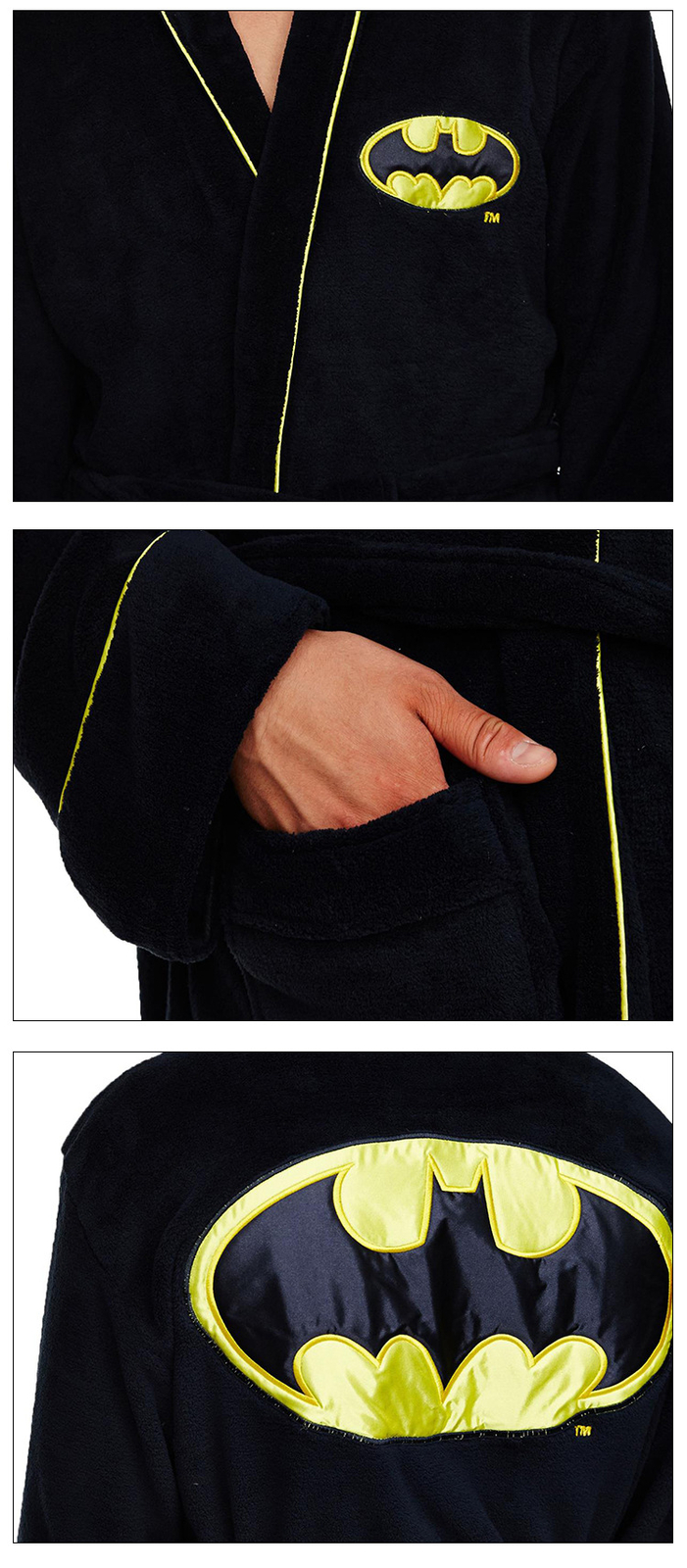 Cosplay The Batman Superman Pajamas Bathrobe Superhero Adult Warm Xmas Nightgown