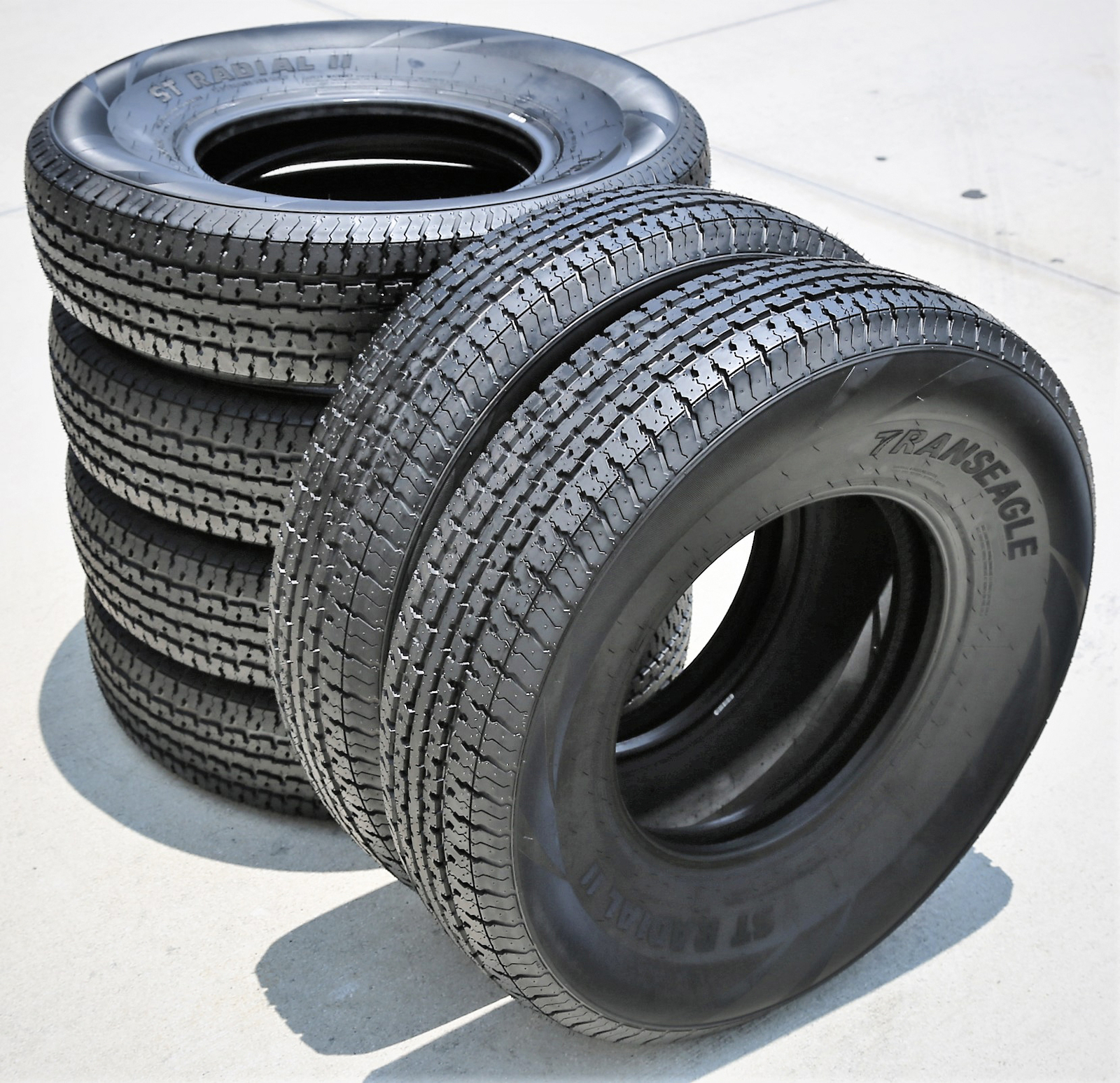 4 Tires Transeagle ST Radial II Steel Belted ST 205/75R15 Load E 10 Ply Trailer