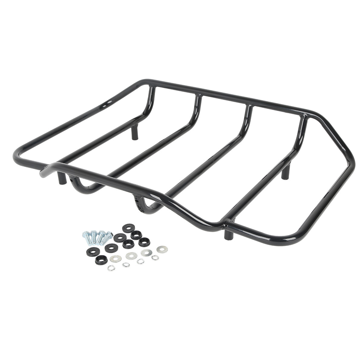 Chopped Pack Trunk W/ Backrest Rack Fit For Harley Touring Road Glide 14-25 US