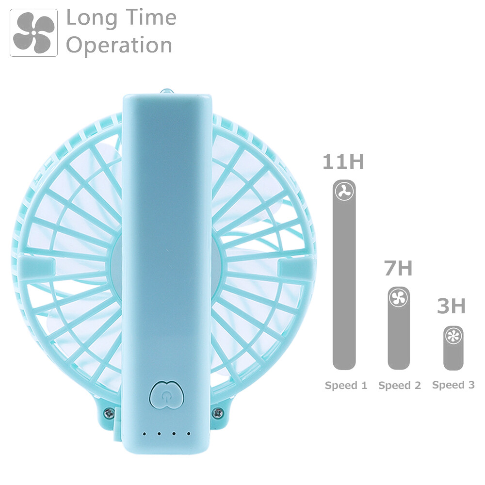 Portable Rechargeable Fan Mini Handy Fan Pocket Size Air Cooler USB w/ Battery