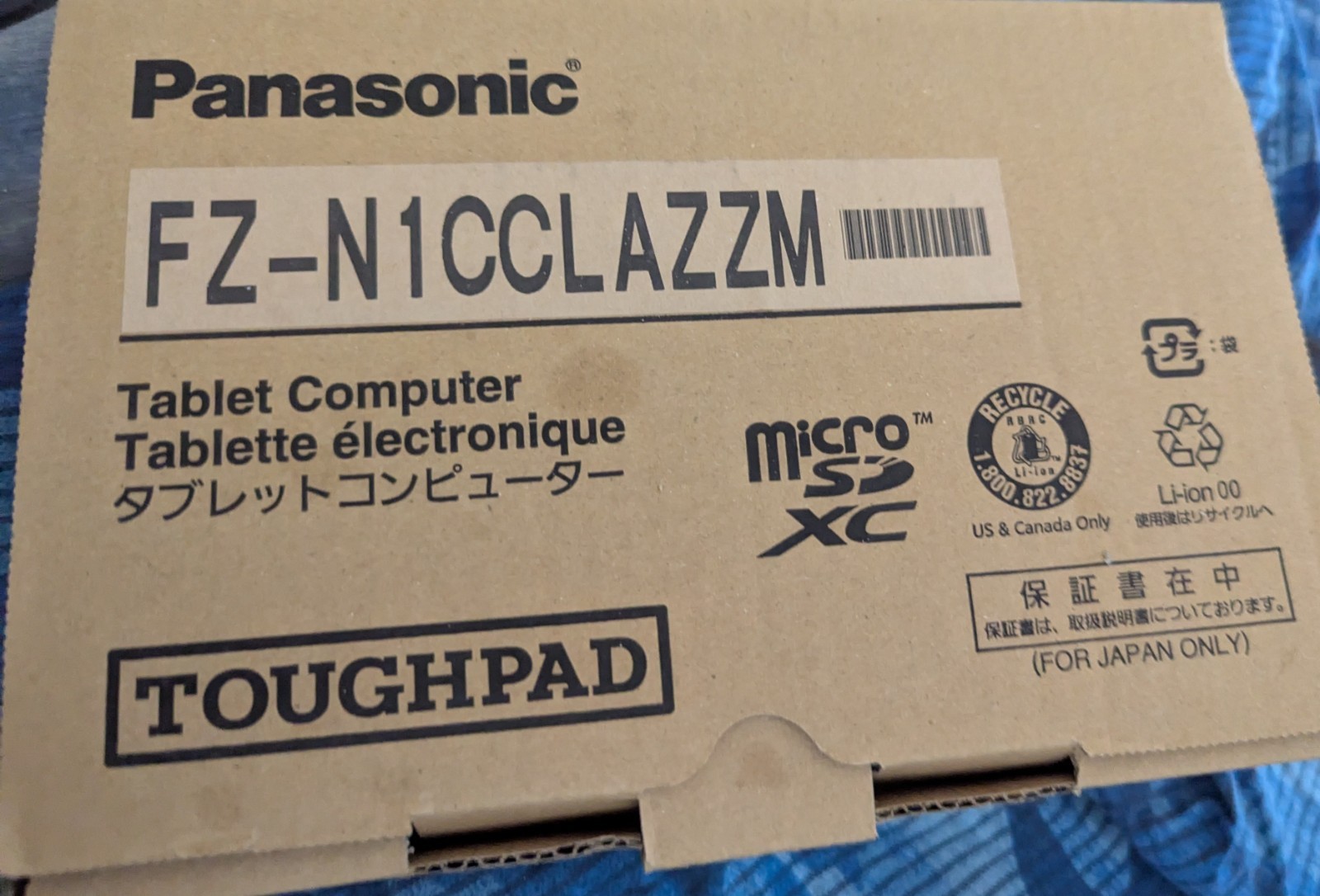 Panasonic Toughpad FZ N1 Android 6.0.1 BARCODE Mobile Handheld Computer Tablet