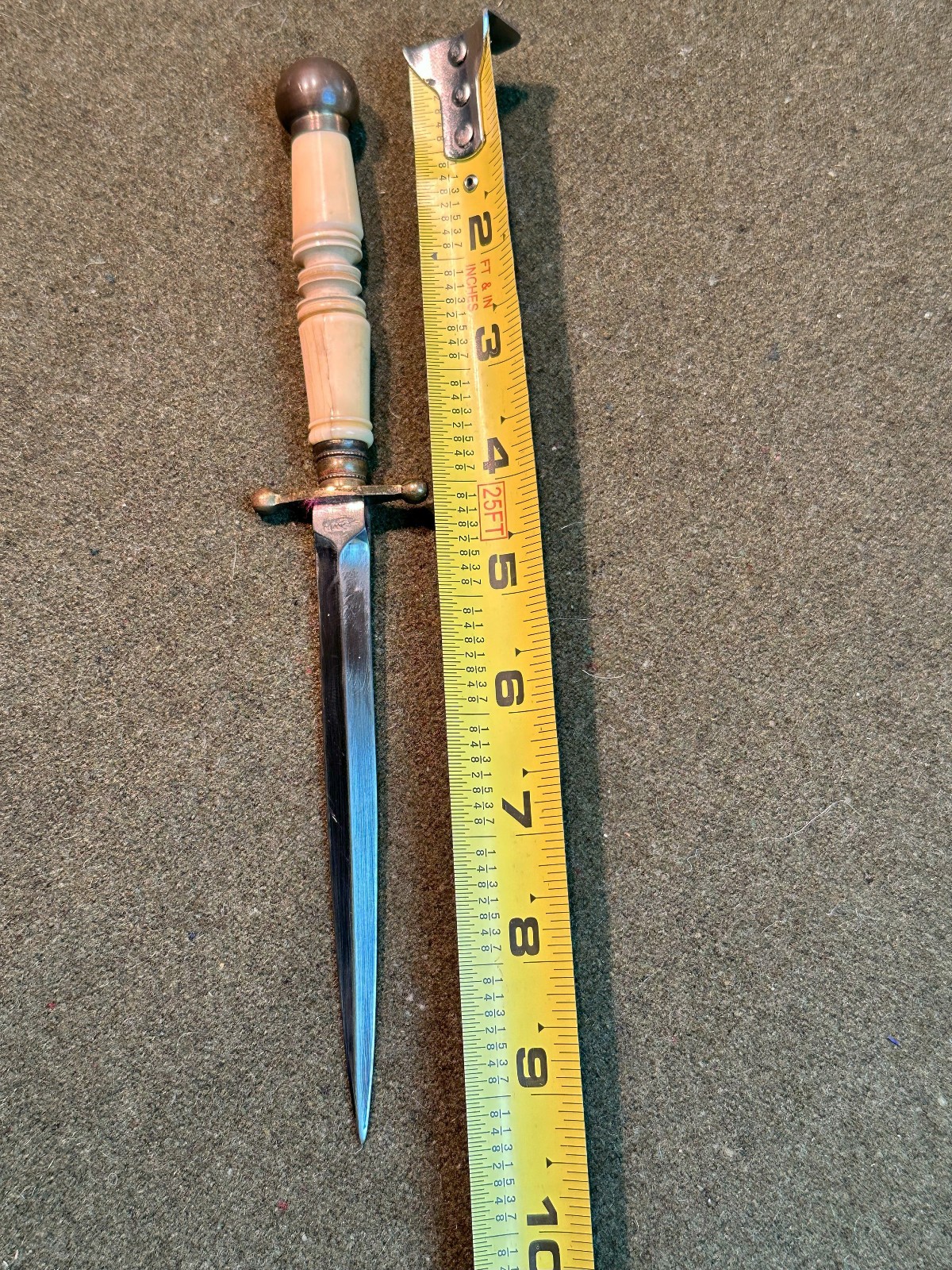 1840 - 1880 NAVAL DIRK AMERICAN OR BRITISH WAR OF 1812 - CIVIL WAR DAGGER KNIFE