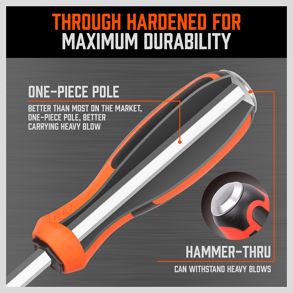 HORUSDY 44PCS Magnetic Screwdriver Set with Go-Thru Steel Blades