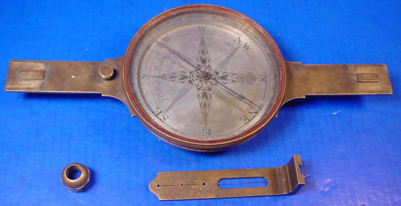 1740 John Gilbert Plain Compass + Original Box - Rare 18th Century Compass