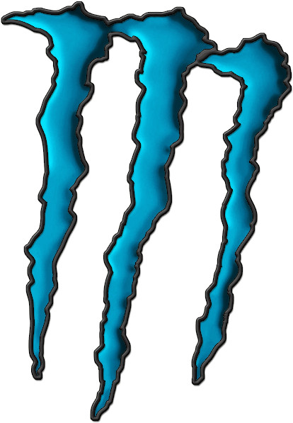 Monster Energy, Blue, Vinyl Die Cut Sticker