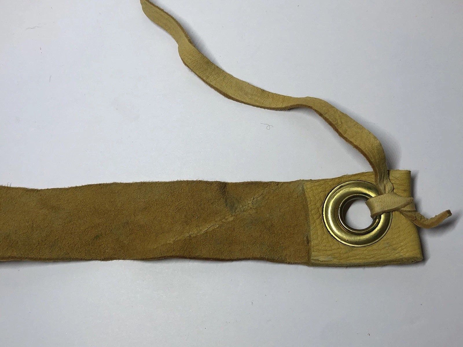 Vintage Native American Leather Headband Hand Made & Painted Tribe History