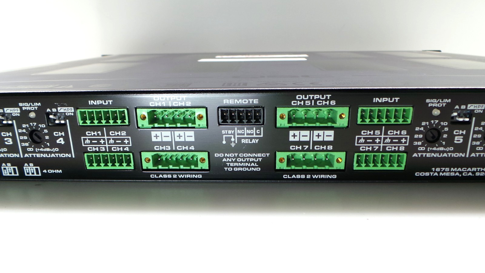 QSC MP-A80V 8-Channels 200W LO-Z/HI-Z Commercial Amplifier - Used - Read