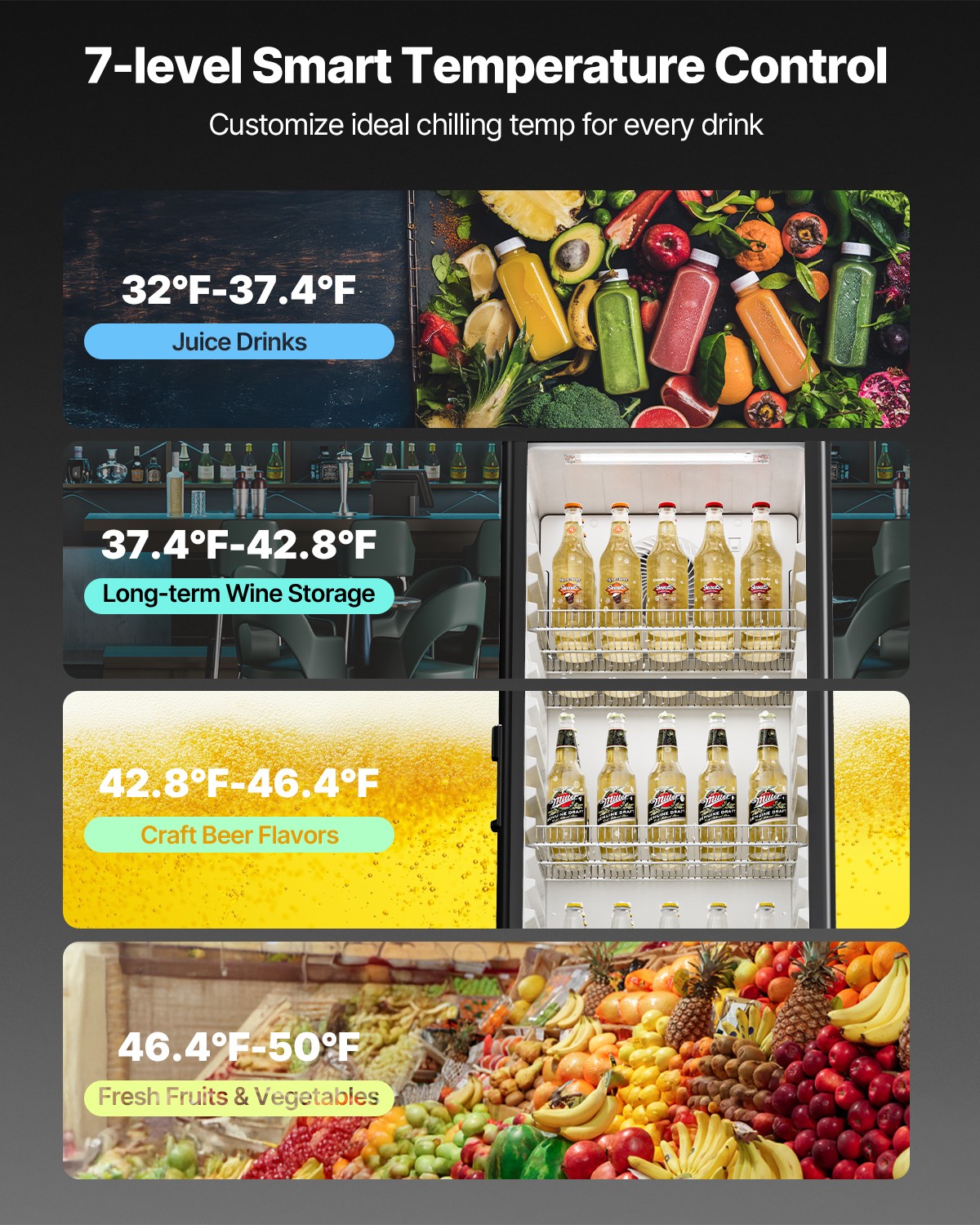 Commercial Merchandiser Refrigerator 5.7 CU.FT Glass Door Beverage Drink Cooler