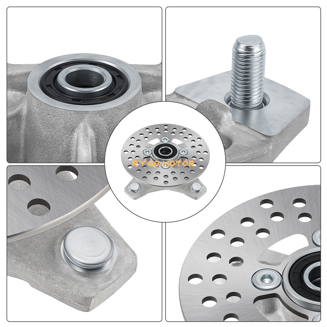 2 Front Wheel Hub & Rotor Kit For Yamaha Raptor 660R 700 700R YFM660R YFM700/R