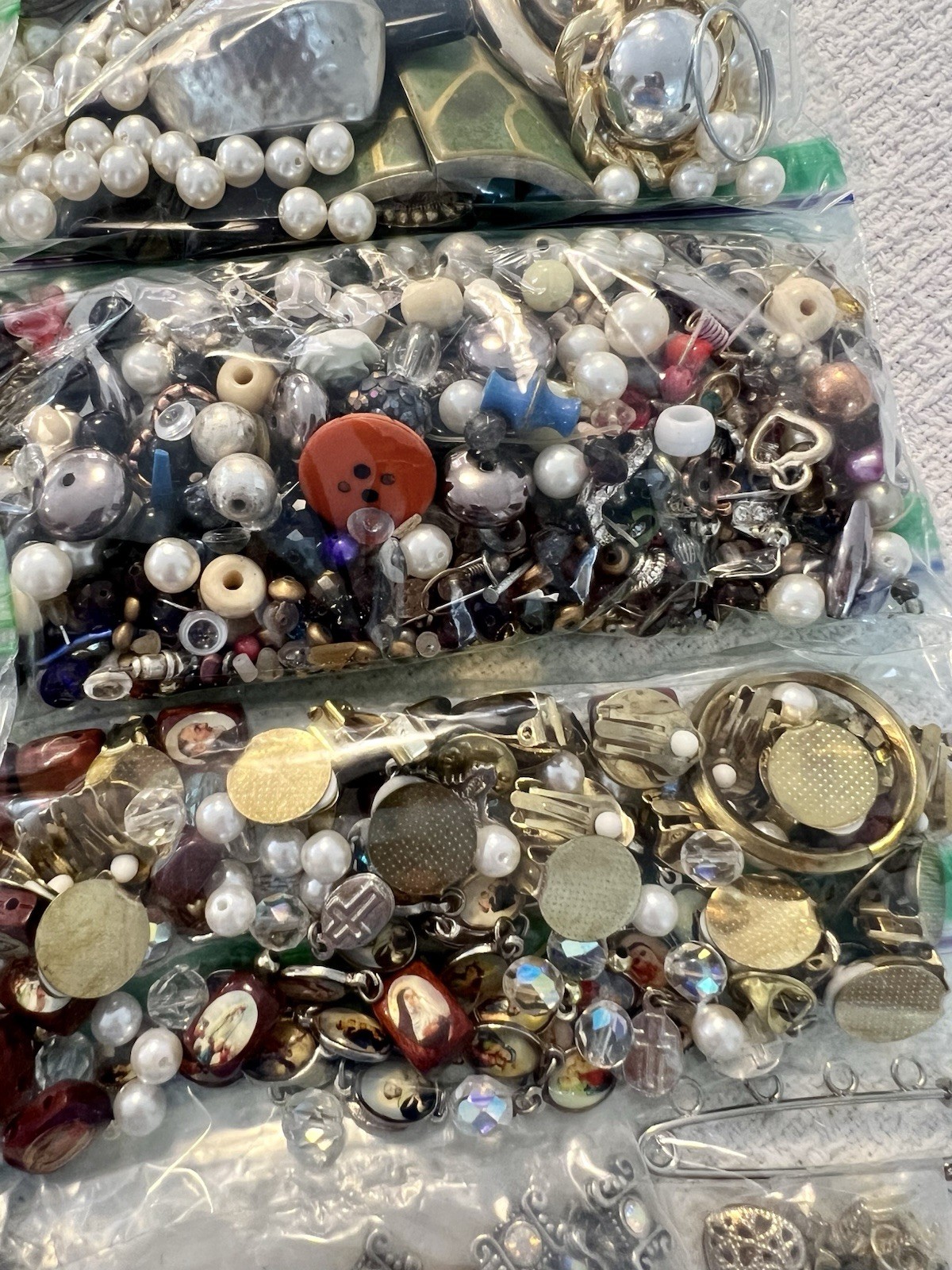 Jewelry Craft Lot 4 Lbs Broken Junk Repurpose Upcycle - Vintage To Now