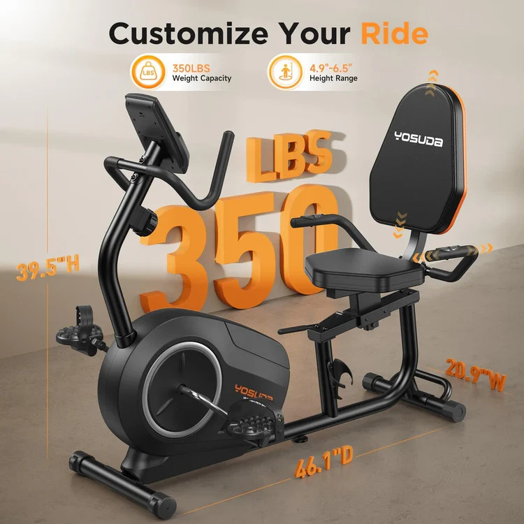 YOSUDA RC-MAX Recumbent Exercise Bike For Home Safe Low-Stress Workouts