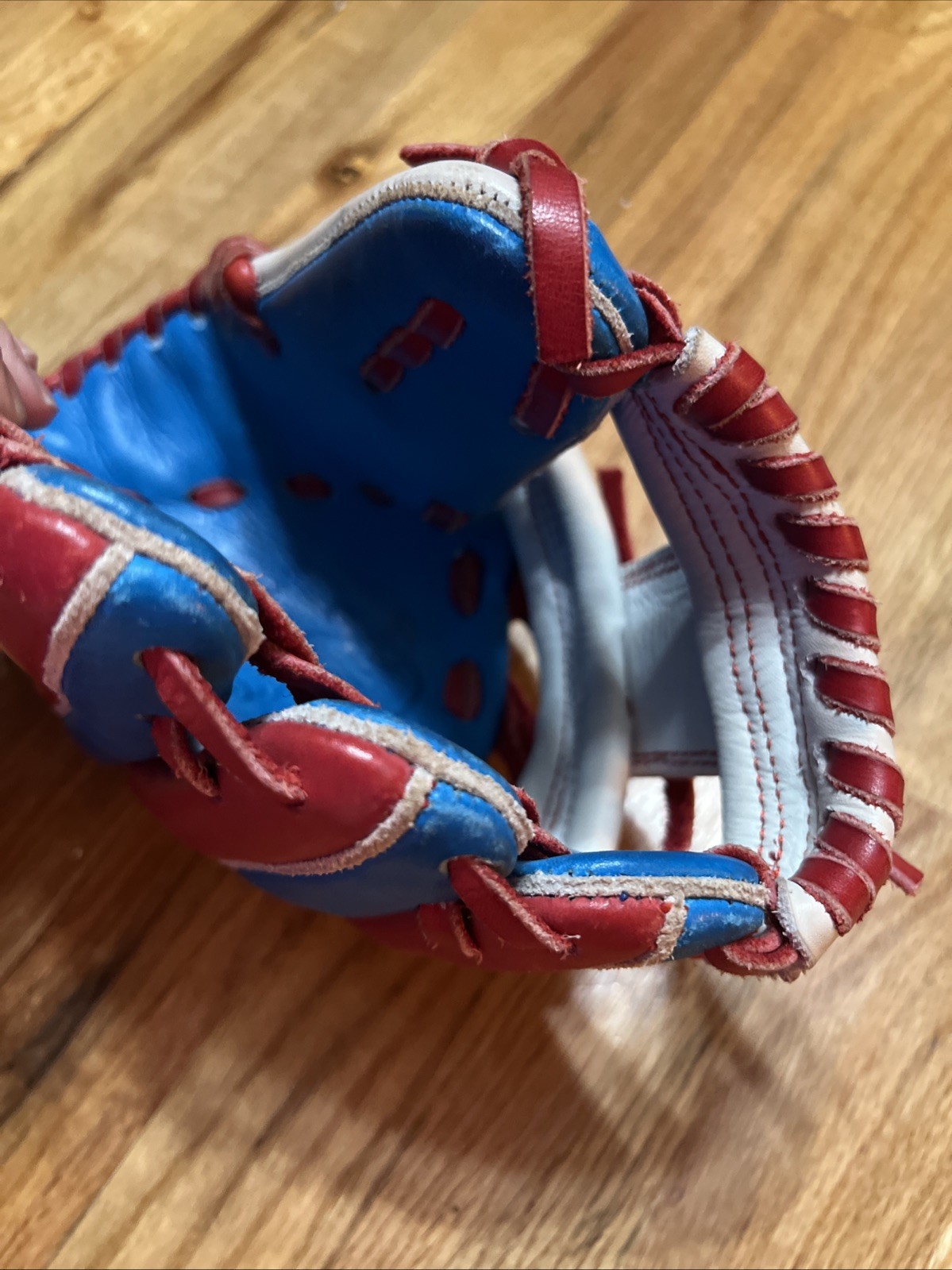 S3 Custom Baseball Glove – Red, White & Blue | 11.25” (Gently Used) 100% LEATHER