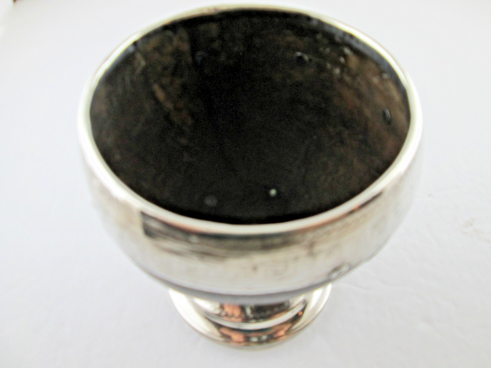 Antique English George III Appolone RUDKINS Sterling Silver Coconut Goblet