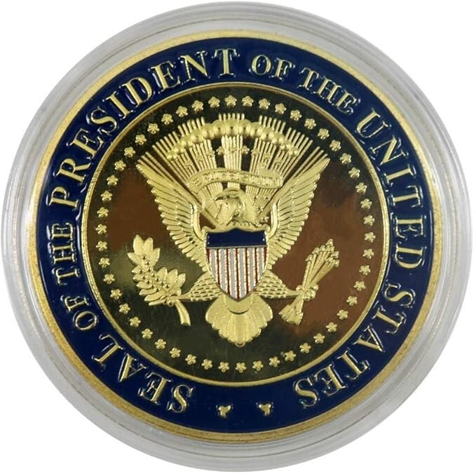 Donald Trump Seal of The President Coin Gold Plated Collectible