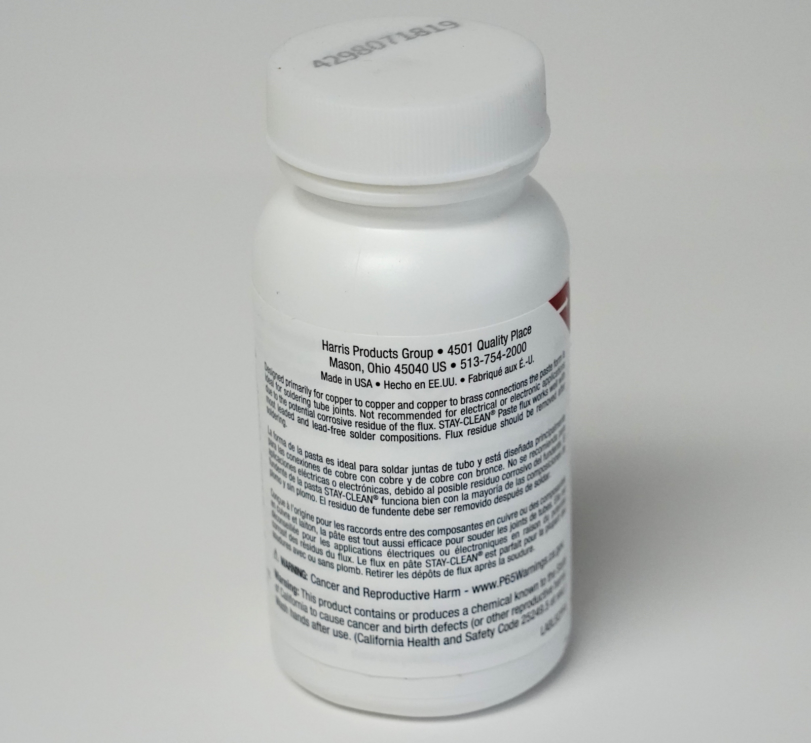 Harris SCPF4 Stay-Clean Paste Soldering Flux 4 oz Bottle 40027