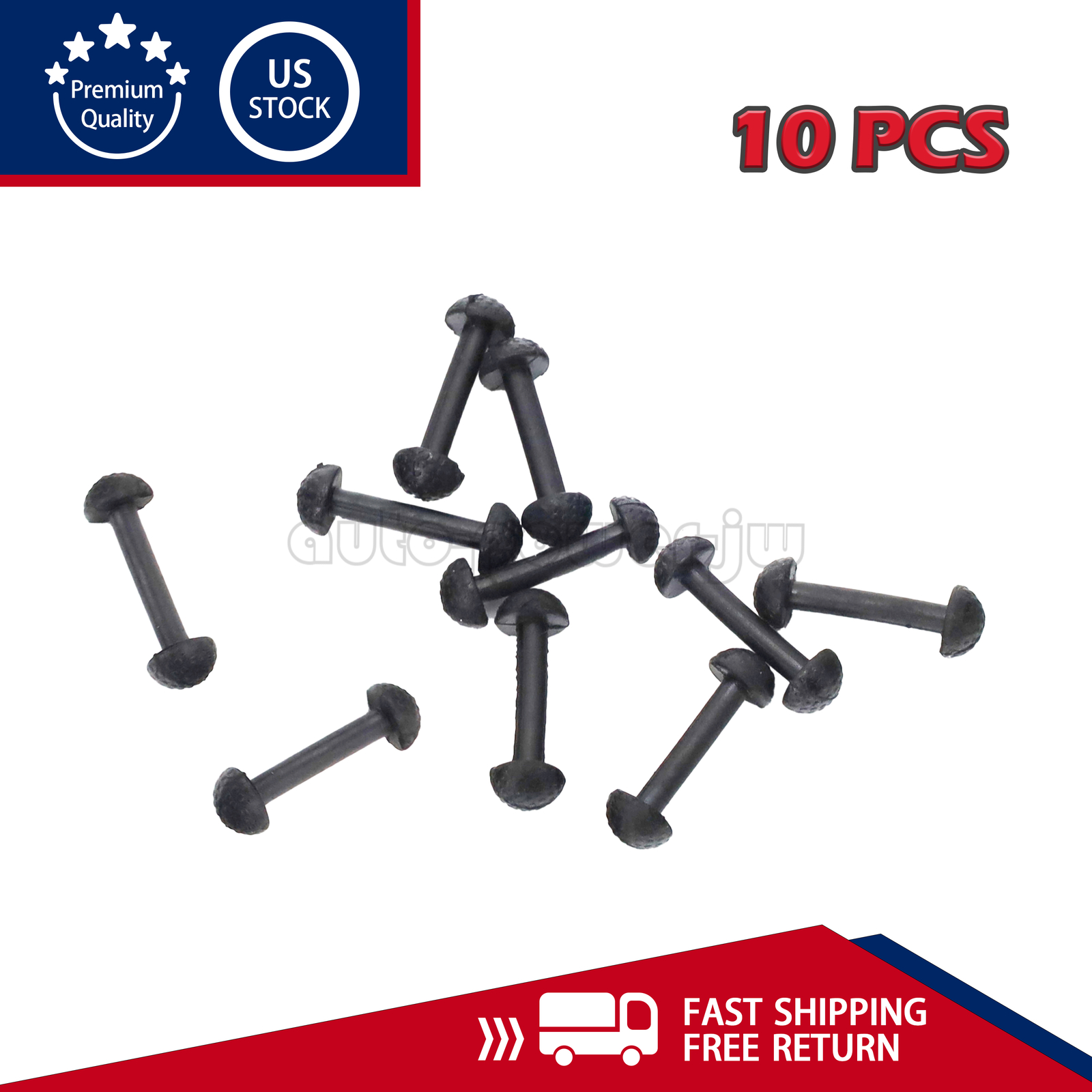 10x Fits Motu Leg Band Replacement Connectors For Vintage Figures Black Rubber